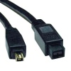 Tripp Lite F019-006 IEEE 1394b Firewire 800 Gold Hi-speed Cable, 9pin/4pin - 6 feet