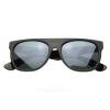 Modern Retro Reflective Mirror Lens Super Flat Top Wayfarers Sunglasses