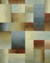 Liora Manne Inca Blocks Ocean Contemporary 3'5 x 5'5 Rug- 9442-04