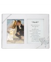 Preserve your own special memories or treat your favorite newlyweds to the True Love double invitation frame. Interlocking hearts adorn this elegant, silver-plated showcase for a wedding photo and invitation.