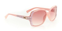 LaCosta Designer-Inspired High Fashion Sunglasses with Dozens of Genuine Swarovski Crystals For Stylish, Sexy Women (Pink w/ Pink Lens)