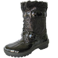 Sperry Top-Sider Women's Alpine Cold Weather Boot,Black/Glitter (Fur),9 M US