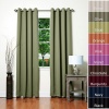 Solid Grommet Top Thermal Insulated Blackout Curtain 84 Length 1 Pair-DK OLIVE - GT