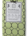 SwaddleDesigns Lightweight Marquisette Swaddling Blanket - Lime with Brown Mod Circles