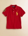 A classic polo shirt features signature Big Pony embroidery and an applied 3 patch for sporty style.Polo collarShort sleevesButton-frontUneven vented hemCottonMachine washImported Please note: Number of buttons may vary depending on size ordered. 