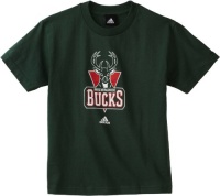 NBA Milwaukee Bucks Youth 8-20 Short Sleeve T-Shirt Team Logo, X-Large, Green