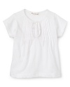 Pearls & Popcorn Infant Girls' Ruffle Blouse Tee - Sizes 12-36 Months