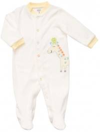 Carter's Terry Snap - White Solid Giraffe-6M