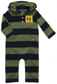 Carter's Hooded Olive Striped Playsuit