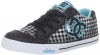 DC Kids Chelsea Charm TX Skate Sneaker (Little Kid/Big Kid),Black/White/Turquoise,1 M US Little Kid