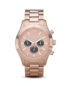 On-trend and ultra-luxe, this gleaming rose-gold tone watch with three-eye design sets your look to chic. From MICHAEL Michael Kors.