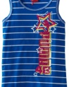 Puma - Kids Girls 7-16 Stripes Tank Top, Victoria Blue, Small