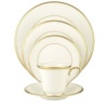 Lenox Eternal White Gold-Banded Bone China 5-Piece Place Setting, Service for 1