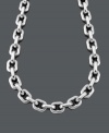 It's smooth sailing when you spring for structured style. Men's necklace features a nautical-inspired anchor link chain crafted in stainless steel. Approximate length: 24 inches.