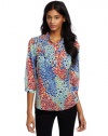 Trina Turk Women's Bentley Blouse, Multi, Petite