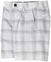 Volcom Boys 2-7 Frickin Youth Chino Plaid Short, White, 4