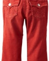 True Religion Boys 2-7 Jack Slim Fit Light Weight Overdye Cord, Tomato, 10