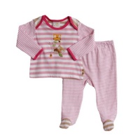 ABSORBA Baby-Girls Newborn 2 Piece Lap Shoulder Pant Set