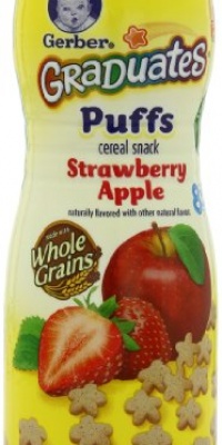 Gerber Graduates Strawberry & Apple Puffs, 1.48-Ounce Canisters (Pack of 6)