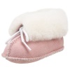 Minnetonka Genuine Sheepskin Bootie (Infant/Toddler),Pink,3 M US Infant