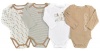 Calvin Klein Newborn Boys 4Pc Brown-Blue Bodysuit Set (0/3M)