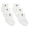 Polo Ralph Lauren boys newborn (0-6months) white socks 6pairs - 0-6 months