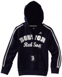 MLB Girls Boston Red Sox Kangaroo Pocket Pullover Hoodie (Dark Navy, Medium)