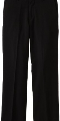 Calvin Klein Boys 8-20 Bi-Stretch Flat Front Pant, Black, 16