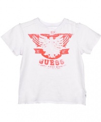 Guess Eagle Division T-Shirt (Sizes 8 - 20) - white, 16 - 18