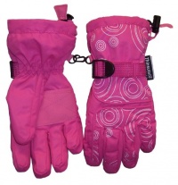 N'ice Caps Girls Circle Scroll Print Ski Glove