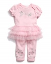 GUESS Kids Girls Baby Skimp and Leggings Set, LIGHT PINK (3/6M)