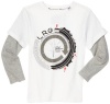 LRG - Kids Boys 8-20 Periodic Cycle Slider Long Sleeve Tee, White, Small