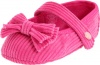 Ralph Lauren Layette Jayde Bow Crib Shoe  (Infant/Toddler),College Pink Corduroy,1 M US Infant