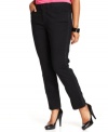 Snag an on-trend look with Style&co.'s embellished plus size skinny jeans, featuring tuxedo-styling-- they're must-haves!