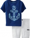 Nautica Boys 2-7 2 Piece Anchor 2 Short Set, Mailman, 3T