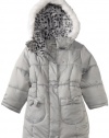 London Fog Girls 2-6x Heavyweight Jacket, Grey, 6X