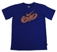 Nike 6.0 Boys Size (10-20) Big Swoosh Shirt - Blue-Medium