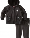 Baby Phat - Kids Baby-girls Newborn Jog Set with Sequins, Black, 6-9 Months