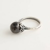 Pandora Match Sterling Silver Garden Odyssey with Black Spinel and Grey Ring Size 6