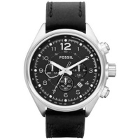 Fossil Men's CH2801 Flight Black Leather Watch