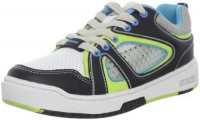 Geox Kid's Rex 3 Lace-Up Sneaker (Toddler/Little Kid/Big Kid), Black/Lime, 40 M EU (6.5 M US Big Kid)