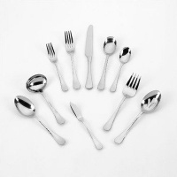 Ginkgo Lafayette 65-Piece Stainless Steel Flatware Set, Service for 12