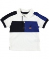 Nautica Sportswear Kids Baby-Boys Infant Short Sleeve Chest Stripe Polo Shirt