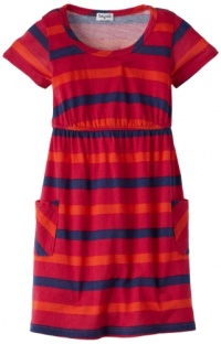 Splendid Littles Girls 2-6X Clearwater Stripe Toddler Dress, Dragonfruit, 2T