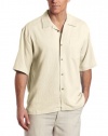 Cubavera Men's Short Sleeve Bedford Cord Camp Shirt