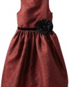 Us Angels Girls 7-16 Diamond Jacquard Dress, Red, 10