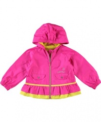 Hawke & Co. Sunny Ruffle Rain Jacket (Sizes 2T - 4T) - pink, 4t