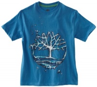 Timberland Boys 8-20 Cool Bubble Ringer Tee, Blue, Medium