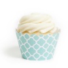 Dress My Cupcake Tiffany Blue Spanish Tile Cupcake Wrappers, Set of 12