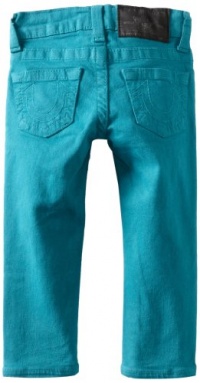 True Religion Girls 2-6X Casey Overdye Pant, Dark Teal, 4